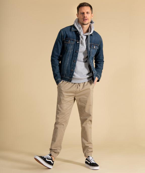 Blouson homme en jean coupe droite vue6 - GEMO (HOMME) - GEMO