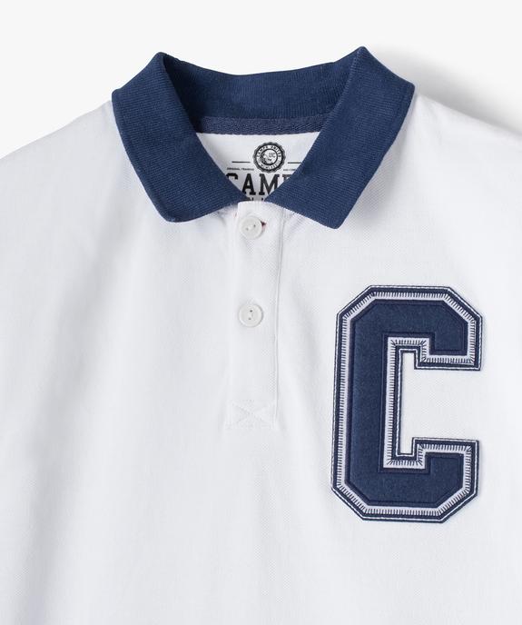 Polo garçon en maille piquée imprimée - Camps United vue2 - CAMPS UNITED - GEMO