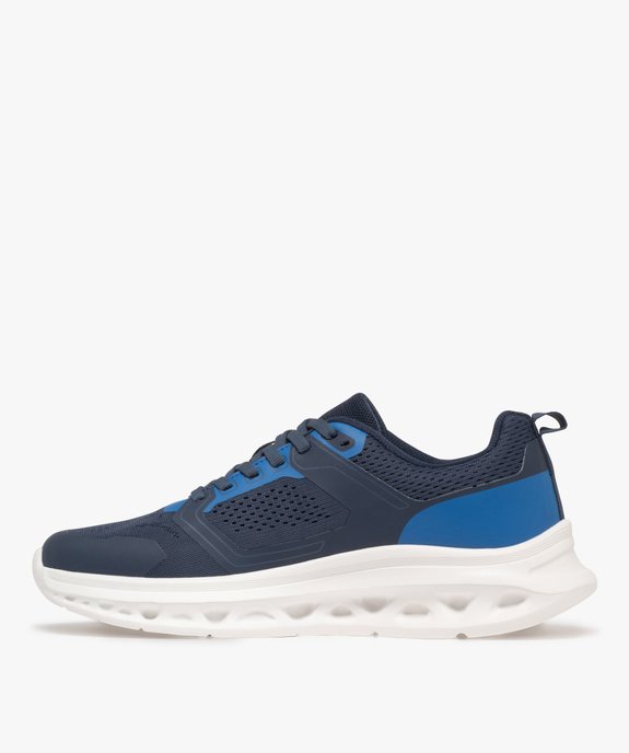 Baskets homme en mesh ultra-légères avec semelle à cavités vue4 - ATHLETIC GEMO FOR GOOD - GEMO