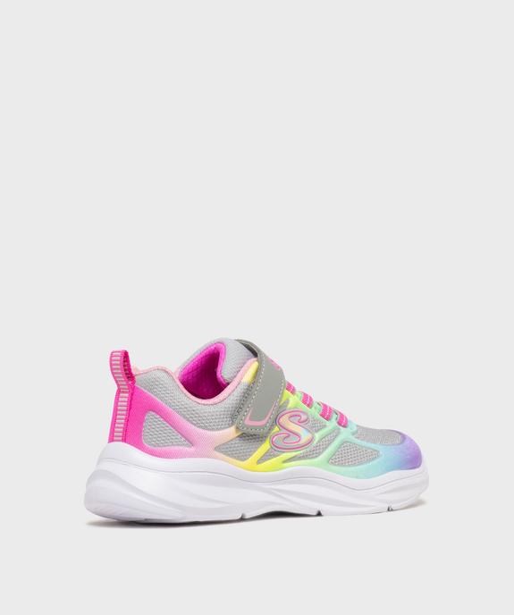 Baskets running en mesh fluo fille - Skechers  vue4 - SKECHERS - GEMO