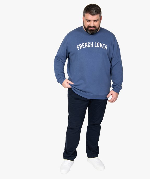 Sweat homme grande taille avec message contrastant vue5 - GEMO 4G HOMME - GEMO