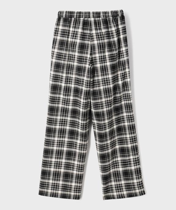 Pantalon à carreaux large et fluide fille vue3 - GEMO (JUNIOR) - GEMO