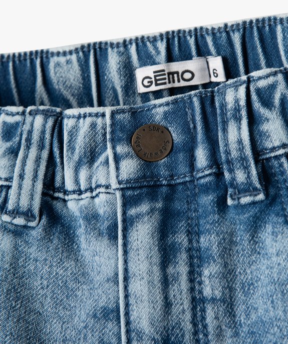 Jean coupe ballon avec taille élastique garçon vue3 - GEMO 4G GARCON - GEMO