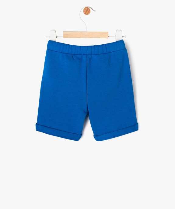 Bermuda en molleton bébé garçon vue3 - GEMO 4G BEBE - GEMO