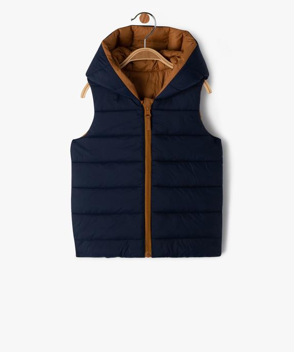 Doudoune sans manches réversible à capuche bébé garçon vue2 - GEMO 4G BEBE - GEMO