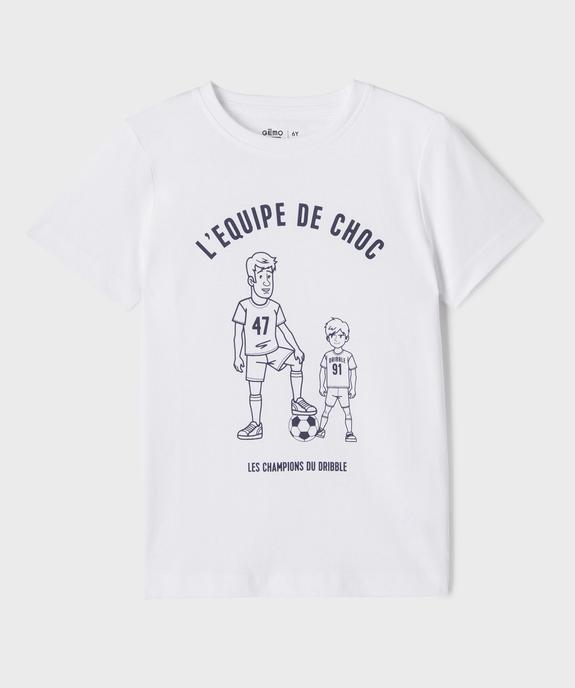 Tee-shirt manches courtes à motif football garçon vue1 - GEMO 4G GARCON - GEMO