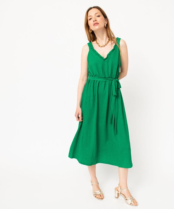Robe de grossesse à bretelles et col V vue1 - GEMO (G TAILLE) - GEMO