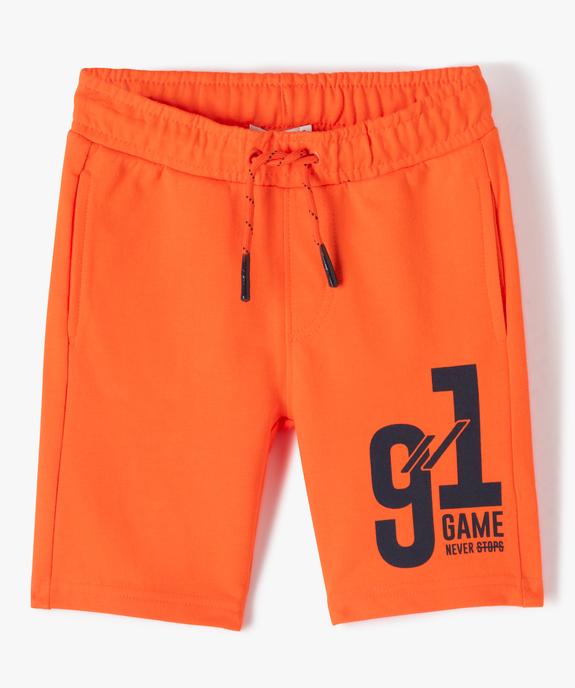 Bermuda garçon en maille jersey imprimée vue2 - GEMO (ENFANT) - GEMO