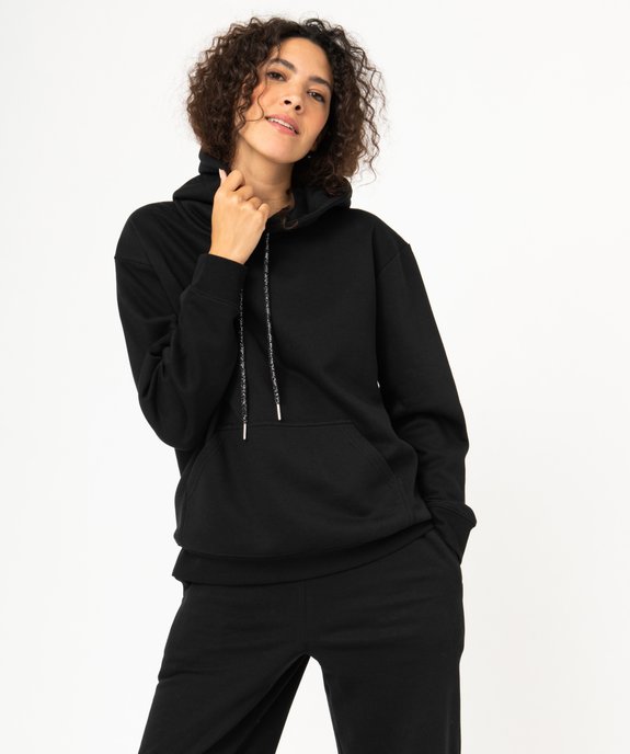 Sweat oversize à capuche intérieur molletonné femme vue2 - GEMO(FEMME PAP) - GEMO