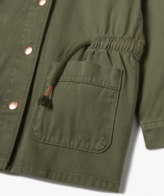 Veste fille style saharienne avec ceinture vue2 - GEMO (ENFANT) - GEMO