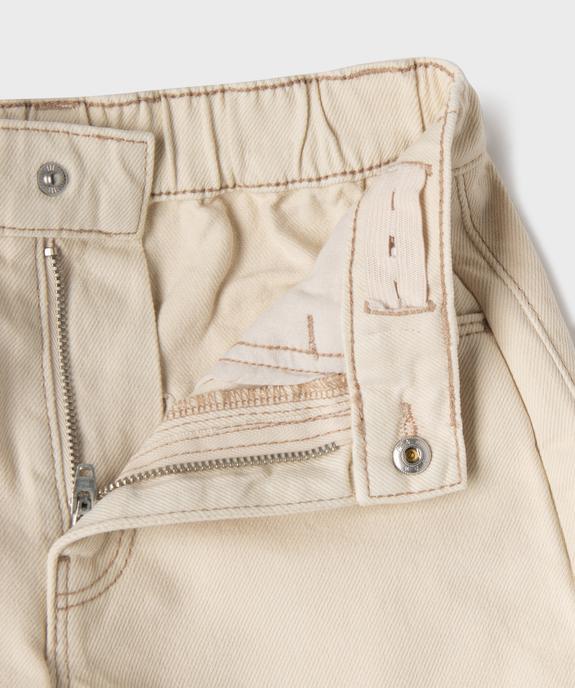 Jean barrel à taille réglable fille vue2 - GEMO 4G FILLE - GEMO