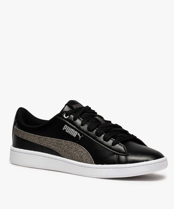 Baskets femme avec bandes pailletées sur les côtés vue2 - PUMA - GEMO
