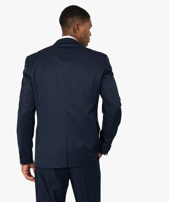 Veste de costume homme unie effet légèrement satiné vue3 - GEMO (HOMME) - GEMO