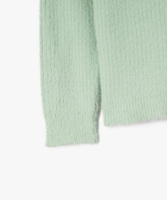 Pull en maille côtelée douce coupe ajustée fille vue2 - GEMO (ENFANT) - GEMO