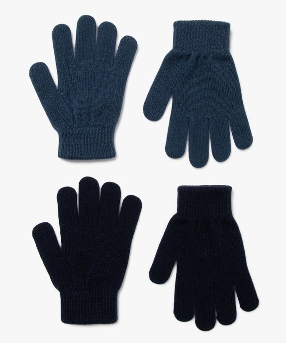 Gants garçon unis (lot de 2 paires) vue1 - GEMO (ENFANT) - GEMO