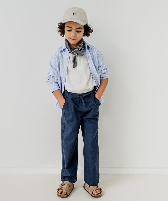 Tee-shirt tunisien à manches courtes en maille piquée garçon vue6 - GEMO 4G GARCON - GEMO