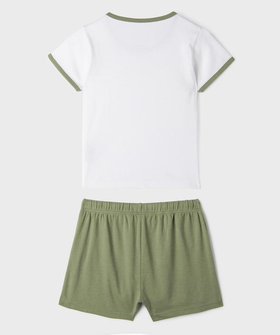 Pyjashort en jersey de coton mix&match fille vue3 - GEMO 4G FILLE - GEMO