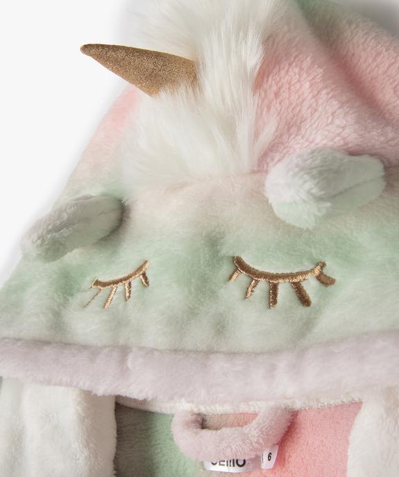 Robe de chambre fille multicolore avec capuche animée vue2 - GEMO (ENFANT) - GEMO