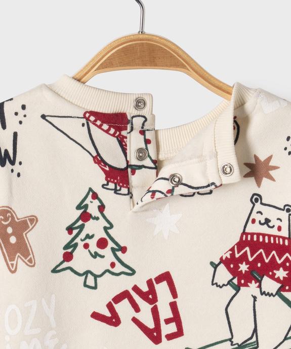 Sweat à motif spécial Noël bébé garçon vue3 - GEMO 4G BEBE - GEMO