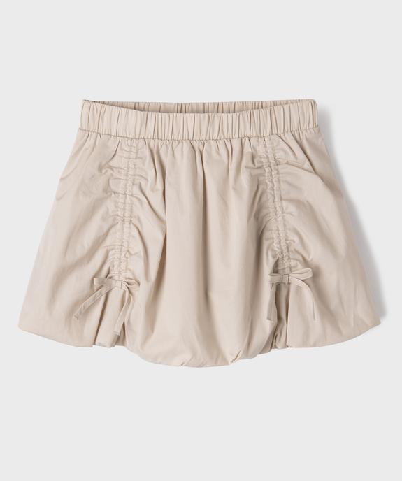 Jupe courte bouffante à taille élastiquée fille vue1 - GEMO (JUNIOR) - GEMO