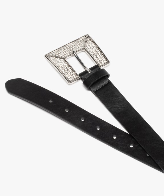 Ceinture femme à grosse boucle strass vue2 - GEMO (ACCESS) - GEMO