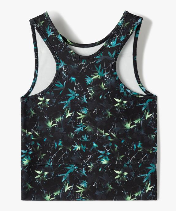 Débardeur de sport fille à motif fleurs vue3 - GEMO (JUNIOR) - GEMO