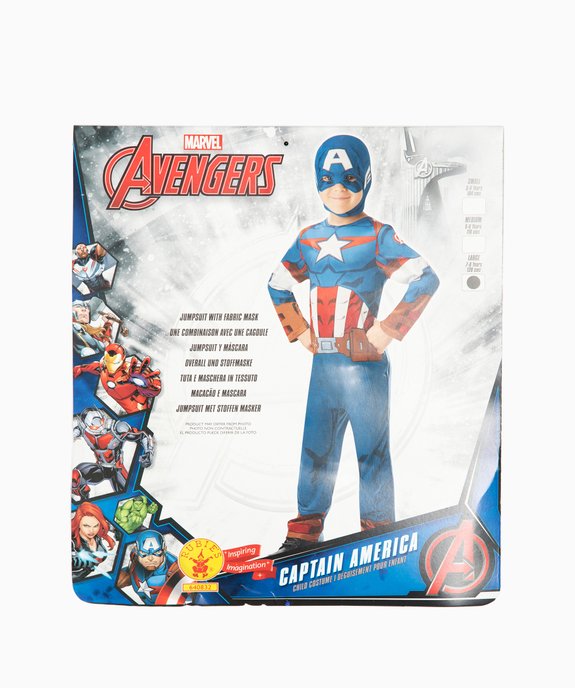 Déguisement enfant Captain America - Marvel (2 pièces : costume + cagoule masque) vue4 - MARVEL - GEMO