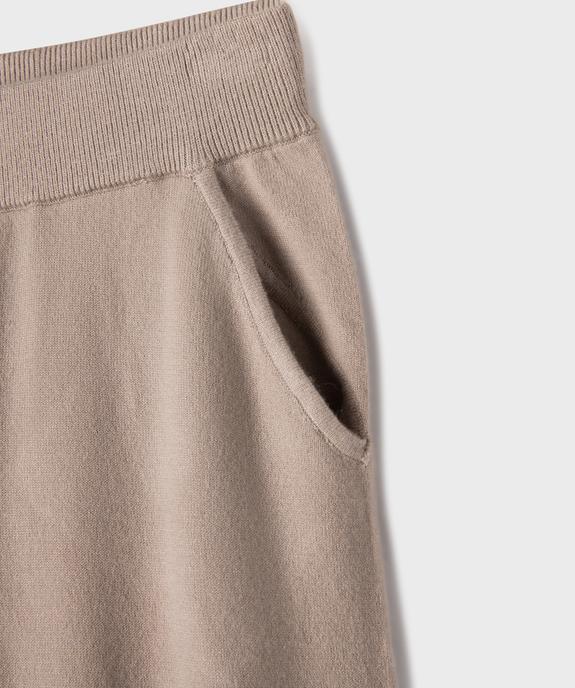 Pantalon ample en maille fluide fille - GEMO (JUNIOR) Pantalon ample en maille fluide fille vue2 - GEMO (JUNIOR) - GEMO