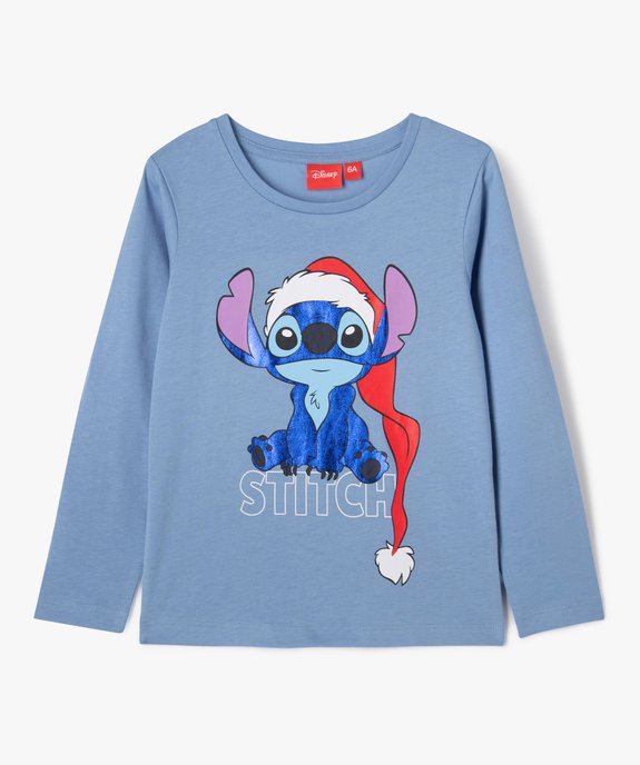 Tee-shirt manches longues avec motif Stitch fille - Disney vue1 - LILO & STITCH - GEMO