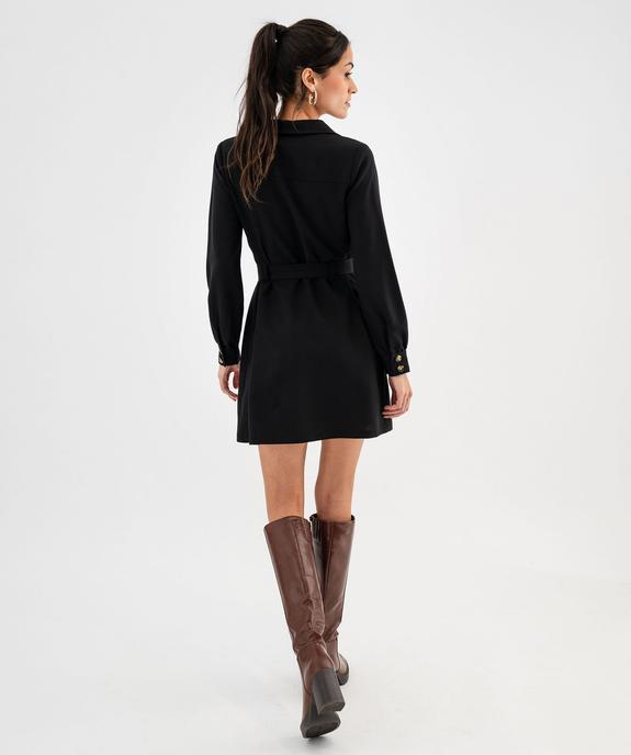 Robe chemise manches longues esprit saharienne femme vue3 - GEMO(FEMME PAP) - GEMO