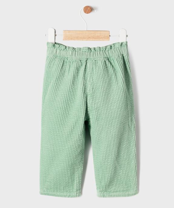 Pantalon en velours côtelé taille ajustable bébé fille vue4 - GEMO(BEBE DEBT) - GEMO