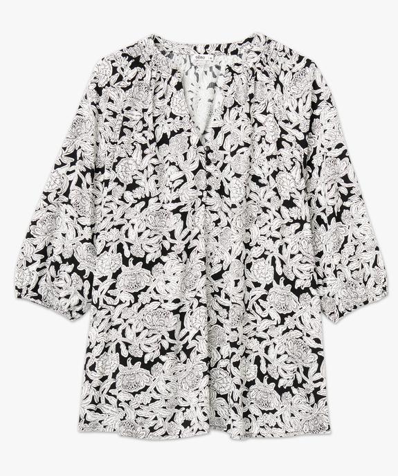 Blouse imprimée à manches 3/4 femme grande taille vue4 - GEMO 4G GT - GEMO