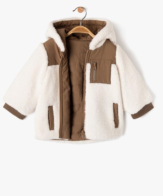 Blouson à capuche chaud et réversible bébé garçon - GEMO 4G BEBE Blouson à capuche chaud et réversible bébé garçon vue2 - GEMO 4G BEBE - GEMO