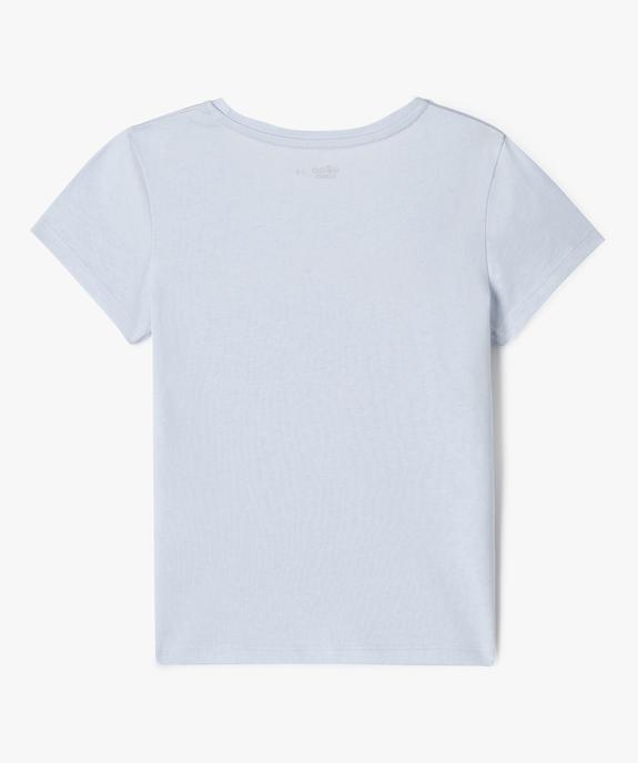 Tee-shirt manches courtes à motif fille vue3 - GEMO 4G FILLE - GEMO