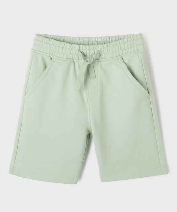 Short en maille coupe large avec taille ajustable garçon vue1 - GEMO (ENFANT) - GEMO