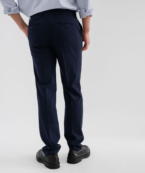 Pantalon de costume coupe slim en toile extensible homme vue3 - GEMO 4G HOMME - GEMO