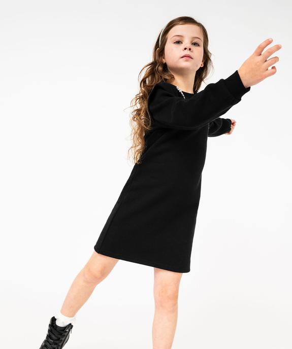 Robe sweat avec sequins sur les épaules fille vue5 - GEMO 4G FILLE - GEMO