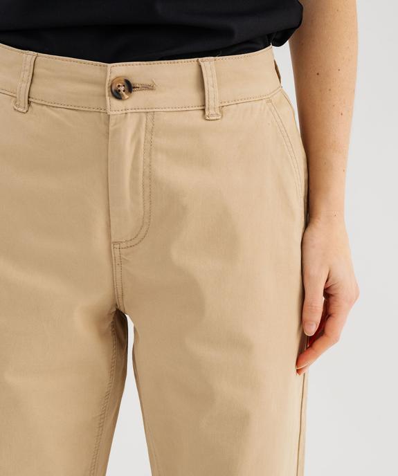 Pantalon chino coupe regular femme vue6 - GEMO(FEMME PAP) - GEMO