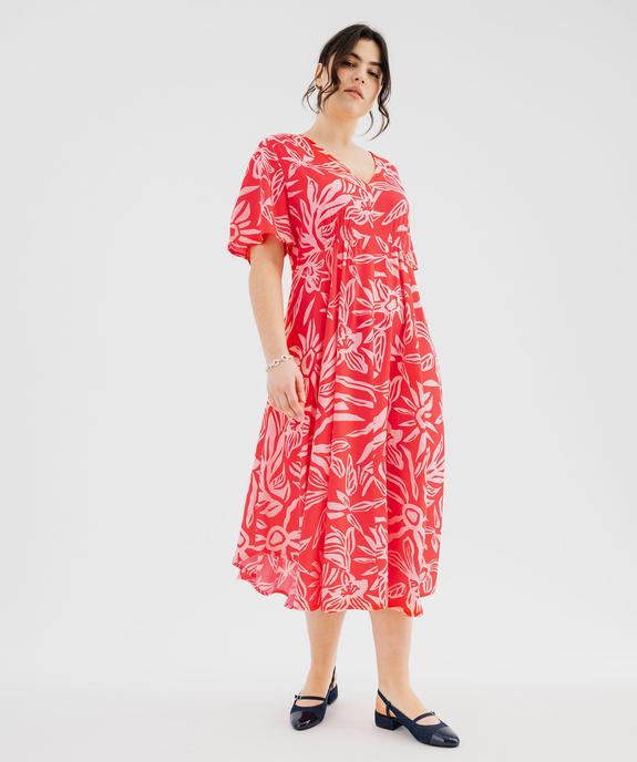 Robe fluide à motifs fleuris femme grande taille vue1 - GEMO 4G GT - GEMO