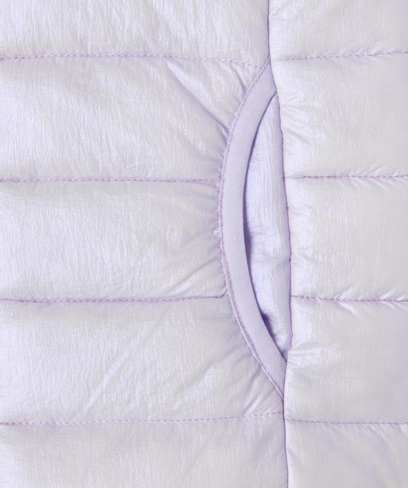 Doudoune sans manches avec col montant fille vue4 - GEMO 4G FILLE - GEMO