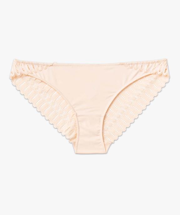 Culotte en dentelle et microfibre femme vue4 - GEMO 4G FEMME - GEMO