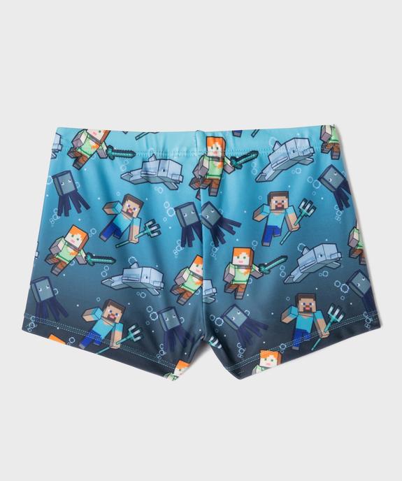 Shorty de bain imprimé garçon - Minecraft vue3 - MINECRAFT - GEMO
