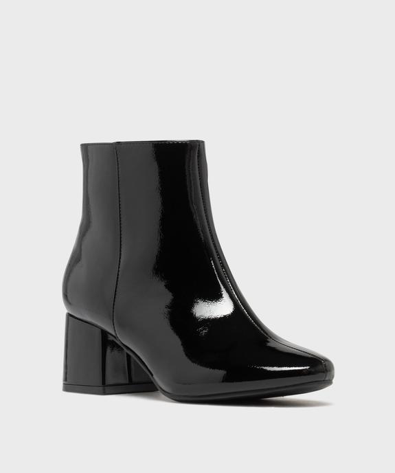 Boots à talon vernis femme vue2 - FOLLOW ME - GEMO