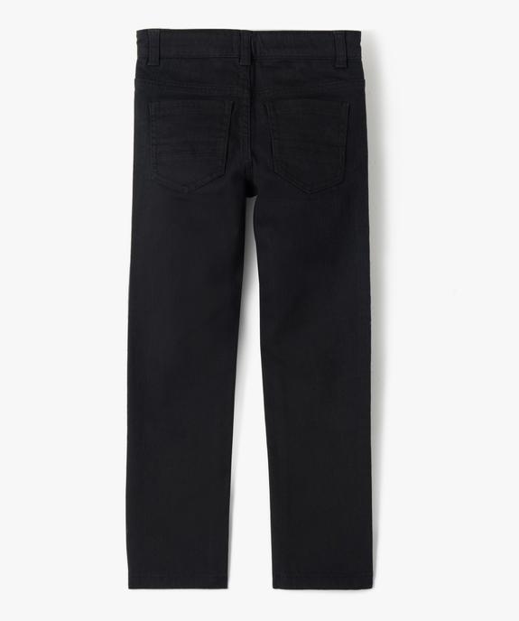 Pantalon garçon uni coupe Slim extensible  vue3 - GEMO 4G GARCON - GEMO