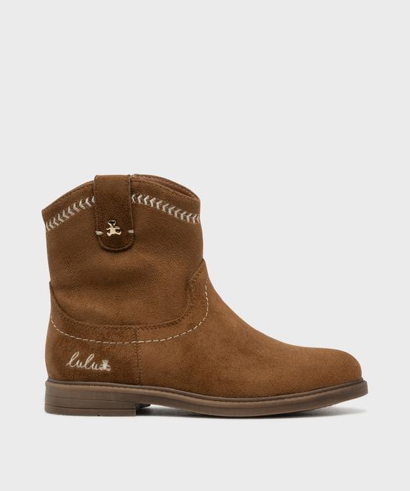 Boots en suédine look western fille - LuluCastagnette vue1 - LULUCASTAGNETTE - GEMO