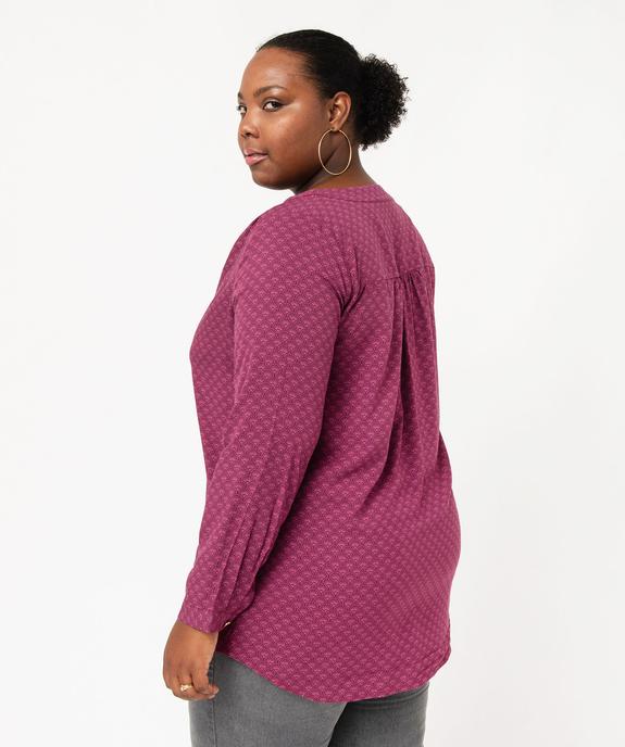 Chemise à manches longues imprimée femme grande taille vue3 - GEMO 4G GT - GEMO