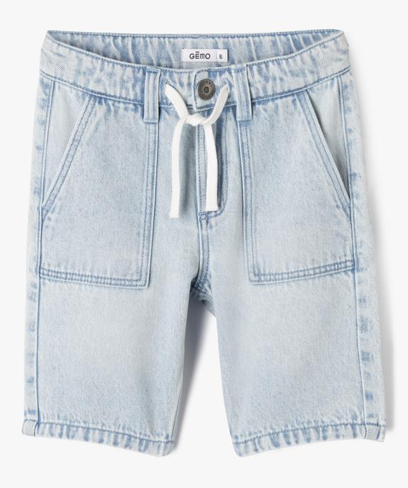 Bermuda en jean coupe Skater garçon vue1 - GEMO (ENFANT) - GEMO