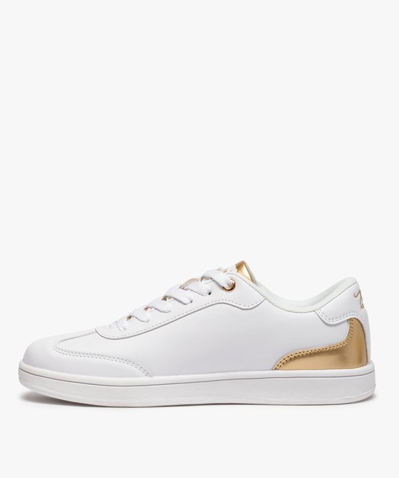 Tennis femme à lacets avec détails métallisés - Airness vue3 - AIRNESS - GEMO