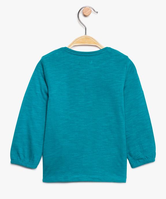 Tee-shirt bébé fille à motif brodé en coton bio vue2 - GEMO 4G BEBE - GEMO