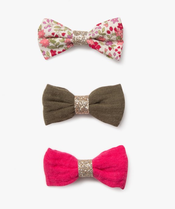Barrettes cheveux forme noeud papillon fille (lot de 3) vue1 - GEMO (ACCESS) - GEMO